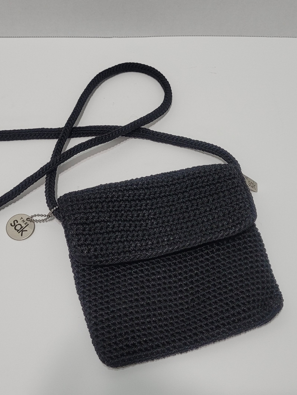 The Sak Black Crocheted Crossbody Bag